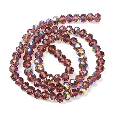 Electroplate Transparent Glass Beads Strands EGLA-A046-01C-11-1