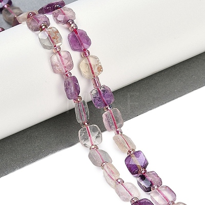 Natural Colorful Fluorite Beads Strands G-G182-H01-01-1