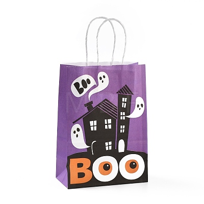 Halloween Theme Kraft Paper Gift Bags CARB-A006-01G-1