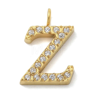 Ion Plating(IP) 304 Stainless Steel Micro Pave Cubic Zirconia Pendants STAS-Z107-03G-25-1