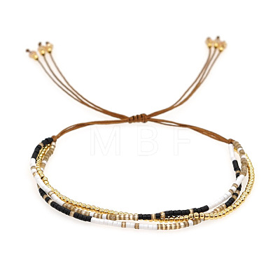 Bohemian Glass Seed Bead Double Layers Bracelets LS-TJ8645-6-1