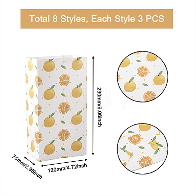 24Pcs 8 Style Paper Gift Bags CARB-MB0001-03-1