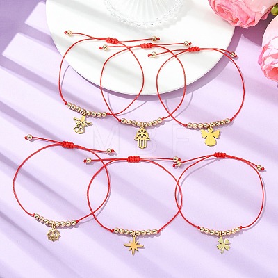 304 Stainless Steel Charm Bracelets BJEW-JB13684-1