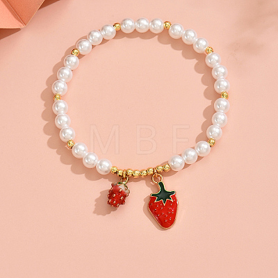 Brass Enamel Charm Bracelets GU0382-3-1
