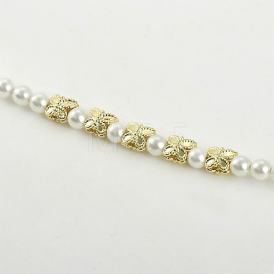Brass Spacer Beads KK-K371-42G-1