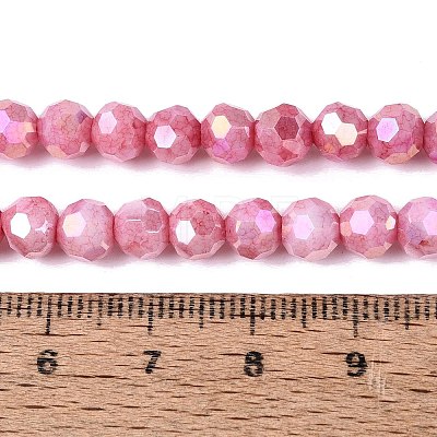 Anti-Tarnish Electroplate Glass Beads Strands EGLA-ZX010-6mm-03-1