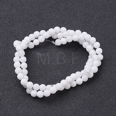 Natural White Jade Beads Strands GSR10mmC067-1