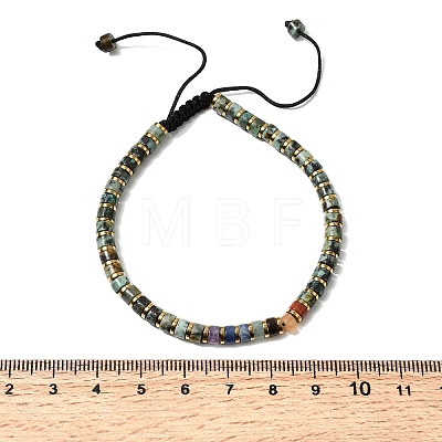 Natural Amethyst & Non-magnetic Hematite Beaded Adjustable Bracelets for Unisex BJEW-K251-09X-1