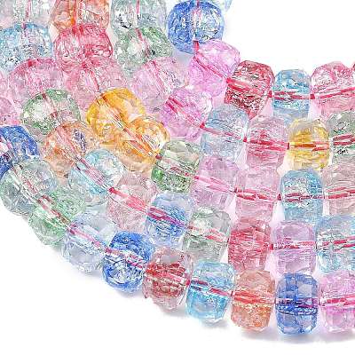 Transparent Crackle Glass Beads EGLA-F167-01-1
