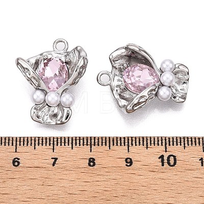 Rack Plating Alloy Rhinestone Pendants PALLOY-P303-09P-B-1