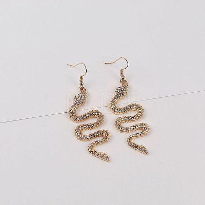 Alloy Rhinestone Dangle Earrings FS-WGB3D7E-01-1