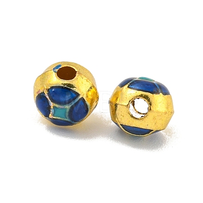 Rack Plating Brass Enamel Beads KK-P277-36G-03-1