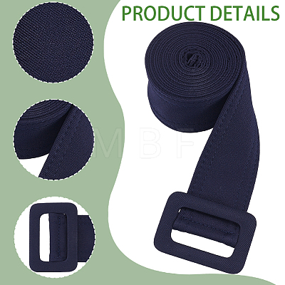 1Pc Cloth Waist Belts with Alloy Buckles for Coat AJEW-GF0015-07B-1