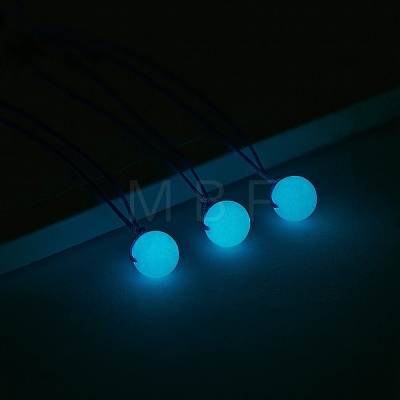 2 Strands Synthetic Luminous Stone Round Beads Strands G-SZ0001-84A-1