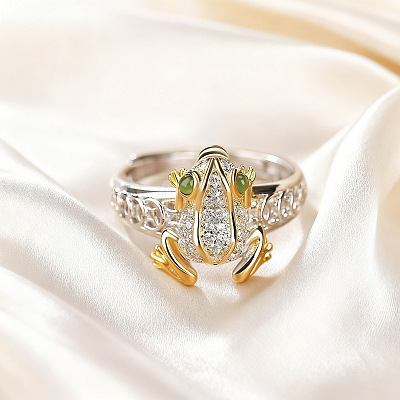 Brass with Crystal Rhinestone Finger Rings FS-WG7BD91-01-1