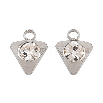 201 Stainless Steel Rhinestone Pendants RB-CBABFDA-12P-01-1