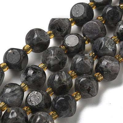 Natural Larvikite Beads Strands G-K387-A02-02-1