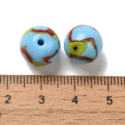 Handmade Lampwork Beads Strands LAMP-G162-08A-09-1