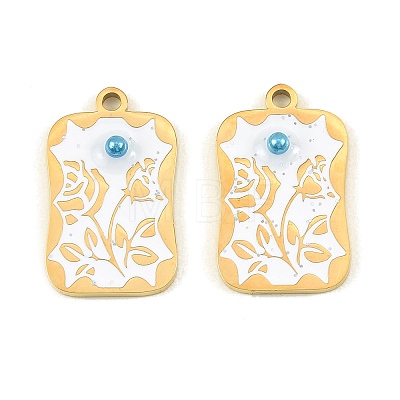 304 Stainless Steel Enamel Pendants STAS-H251-03A-03-1