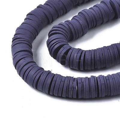 Flat Round Handmade Polymer Clay Beads CLAY-R067-10mm-04-1