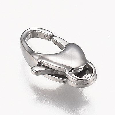 Polished 316 Surgical Stainless Steel Lobster Claw Clasps STAS-Z013-05A-1