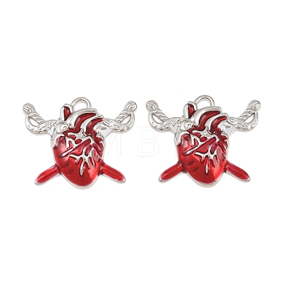 Rack Plating Alloy Enamel Pendants AL-CBA2B10-01P-05-1