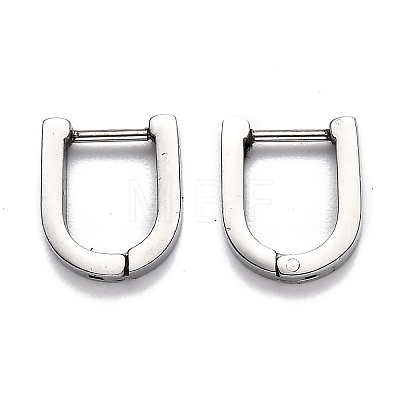 304 Stainless Steel Huggie Hoop Earrings STAS-J033-12A-P-1
