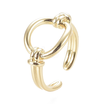 Brass Cuff Rings RJEW-F103-01-G-1