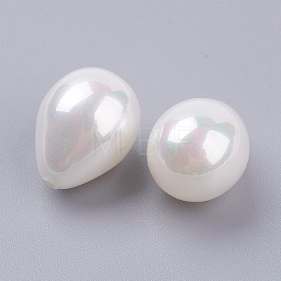 Shell Pearl Half Drilled Beads BSHE-G017-16x12mm-17-1