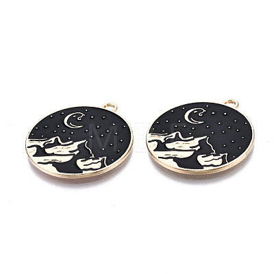 Eco-Friendly Alloy Enamel Pendants ENAM-Q437-038-NR-1