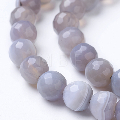 Natural Banded Agate Beads Strands G-G754-02-10mm-1