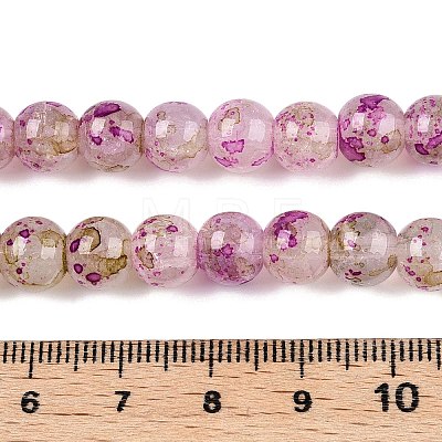 Baking Painted Crackle Glass Bead Strands DGLA-R053-03L-1-1