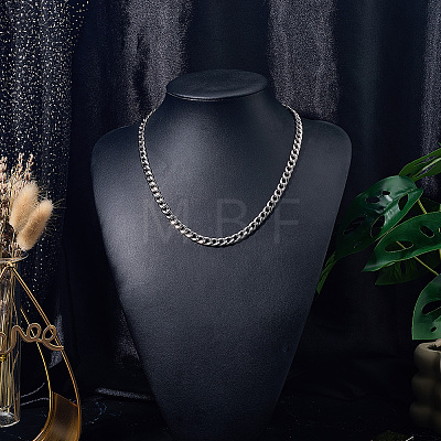 1Pc 304 Stainless Steel Cuban Link Chain Necklaces for Men Women NJEW-SP0001-23B-1