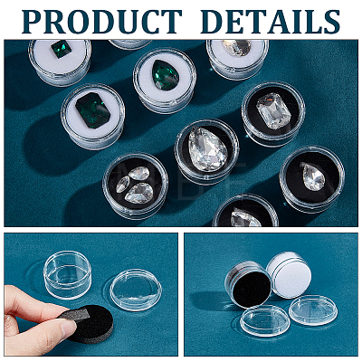20Pcs 2 Colors Plastic Nail Decorate Storages MRMJ-CA0001-34-1