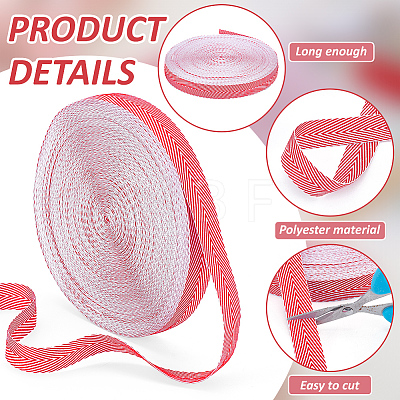 30M Polyester Herringbone Ribbon OCOR-BC0007-80C-1
