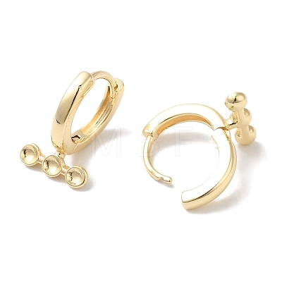Brass Stud Earring Findings KK-U013-10G-1