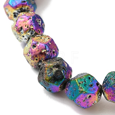 Blaking Painted Natural Lava Rock Beads Strands G-B086-A01-02B-1