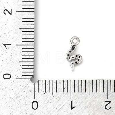 Brass Micro Pave Cubic Zirconia Charms KK-G526-04P-1