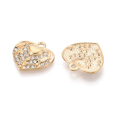 Alloy Rhinestone Pendants FIND-N008-28KCG-1