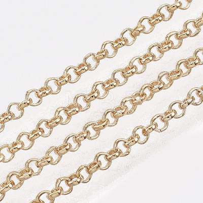 Soldered Brass Coated Iron Rolo Chains CH-S125-08A-LG-1