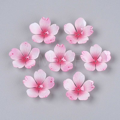 Flower Acrylic Bead Caps X-SACR-T017-51C-1