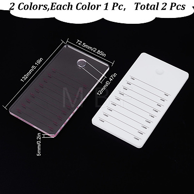 GOMAKERER 2Pcs 2 Colors Acrylic False Eyelashes Display Board AJEW-GO0001-31-1