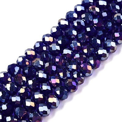 Electroplate Glass Beads Strands EGLA-A044-T4mm-B06-1