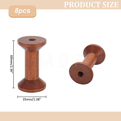 Wood Thread Bobbins TOOL-WH0159-36A-1