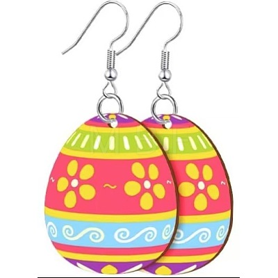 Printed Easter Acrylic Dangle Earrings FS-WG616F7-04-1