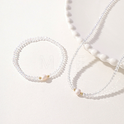 Glass Beaded Stretch Bracelets & Beaded Necklaces SS0956-2-1
