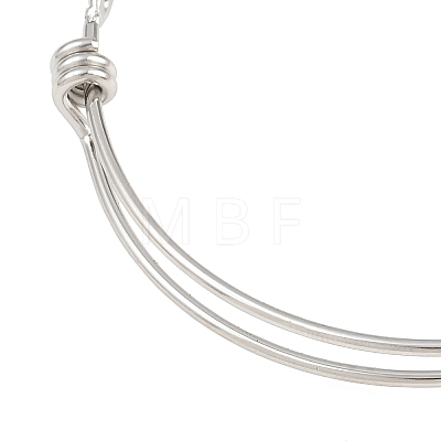 Tarnish Resistant Adjustable 304 Stainless Steel Expandable Bangle Making BJEW-G482-03P-1