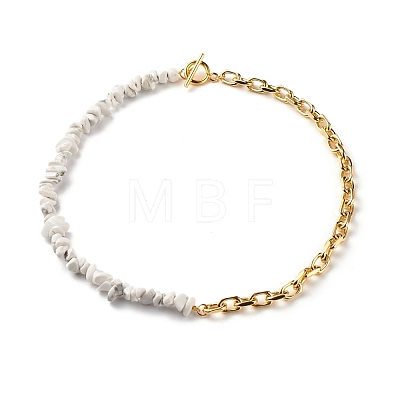 Synthetic Howlite Chip Beads Jewelry Set SJEW-JS01223-02-1