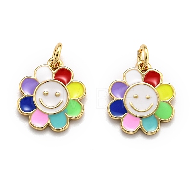 Brass Enamel Charms KK-O135-01-1