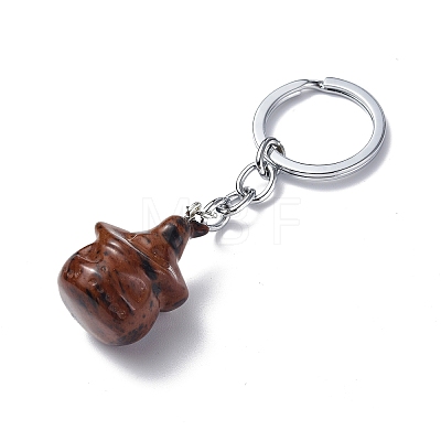 Natural Mahogany Obsidian Keychains KEYC-P011-04P-01-1